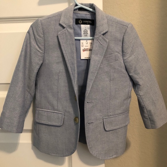J Crew Boys Thompson Blazer 2T Oxford light blue - Picture 2 of 5